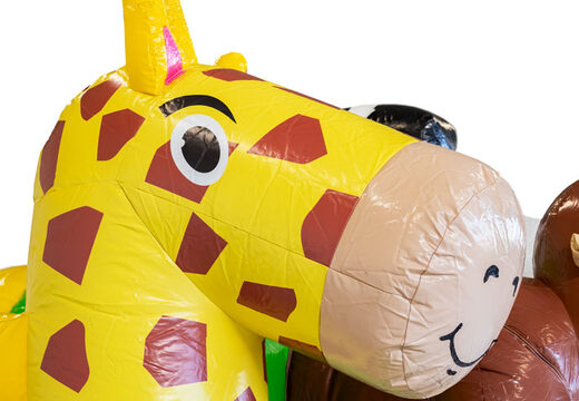 Order inflatable Mini Multiplay bouncy castle in Jungle theme for children. Buy inflatable bouncy castles at JB Inflatables America