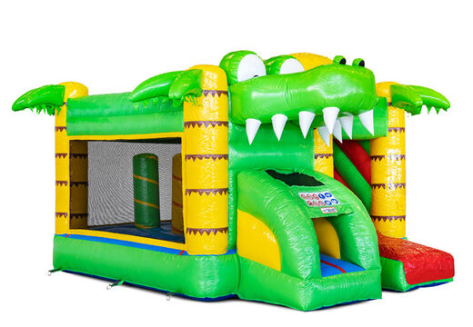 Inflatable Mini Multiplay bouncy castle in Crocodil theme for sale at JB Inflatables. Order inflatable bouncers at JB Inflatables America