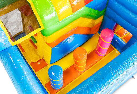 Buy inflatable Mini Multiplay Unicorn bouncy castle for your kids. Order inflatable bouncers at JB Inflatables America