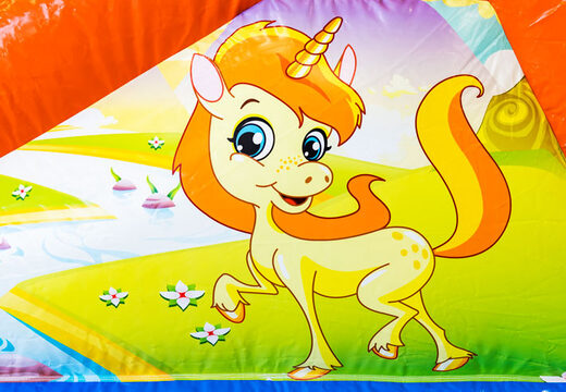 Order inflatable Multiplay Unicorn bouncy castle with slide for children. Buy inflatable bouncy castles now online at JB Inflatables America