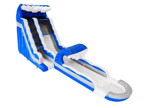Buy inflatable water slide in blue, white, silver
