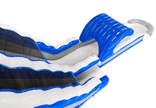 Order inflatable water slide in blue, white, silver