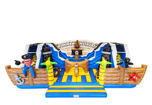 Buy the front of Slideworld pirate bounce house online