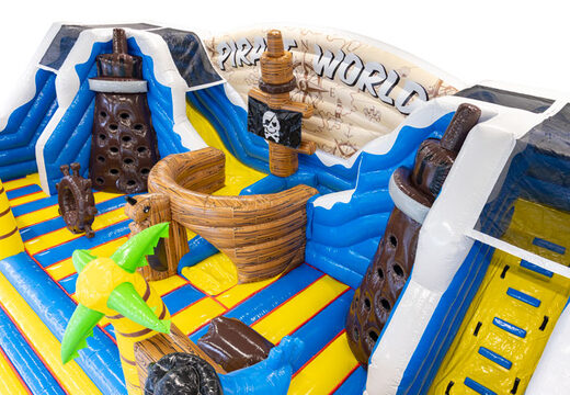 Inside of the Slideworld pirate bounce castle