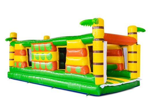 Obstacle course module gate dodger with palm tree theme Jungle