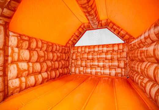 Inside of Standard Bouncy Castle Orange Brick