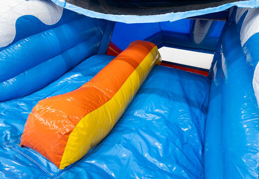Buy the blue, yellow, orange slide of the Slide Combo Double Slide inflatable castle at JB