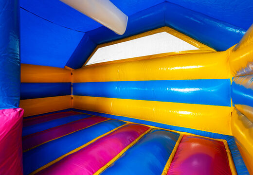 Covered inflatable Slide Combo Dubbelslide in Hawaii Flamingo theme, buy online from JB