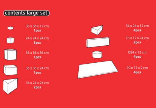 Purchase the contents of the Softplay Large set in Rollercoaster theme online