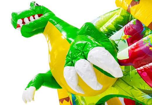 3D figure on inflatable castle Dubbelslide dinosaur theme